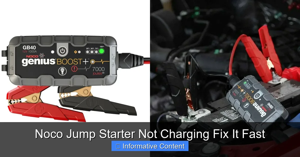 Noco Jump Starter Not Charging Fix It Fast