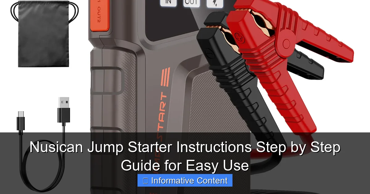 Nusican Jump Starter Instructions Step by Step Guide for Easy Use