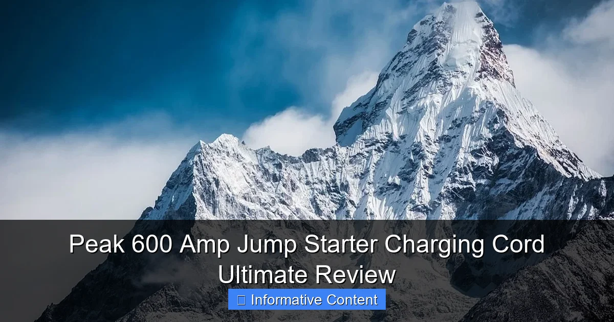 Peak 600 Amp Jump Starter Charging Cord Ultimate Review