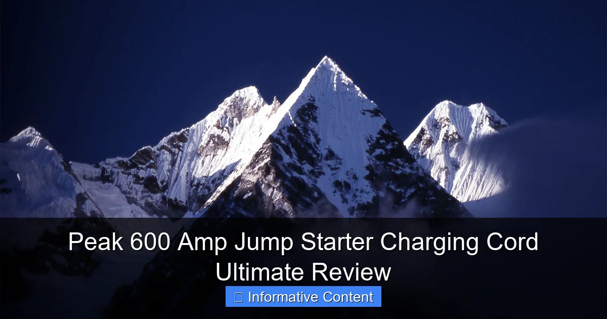 Peak 600 Amp Jump Starter Charging Cord Ultimate Review