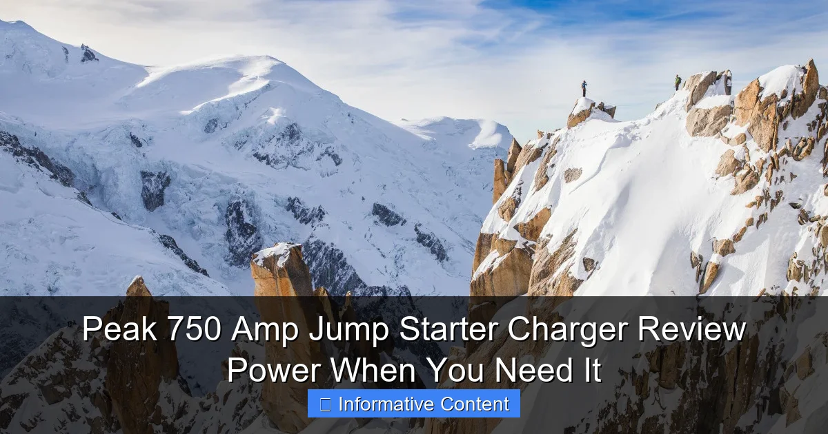 Peak 750 Amp Jump Starter Charger Review Power When You Need It