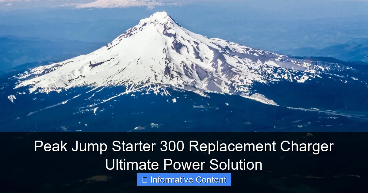 Peak Jump Starter 300 Replacement Charger Ultimate Power Solution