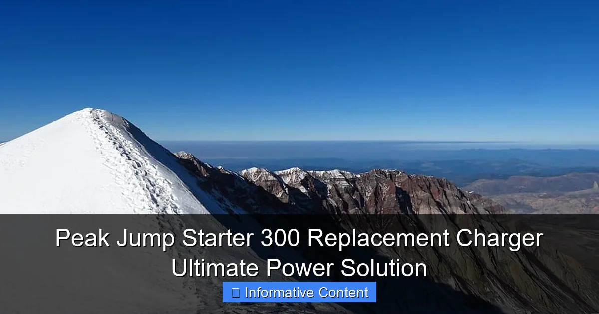Peak Jump Starter 300 Replacement Charger Ultimate Power Solution