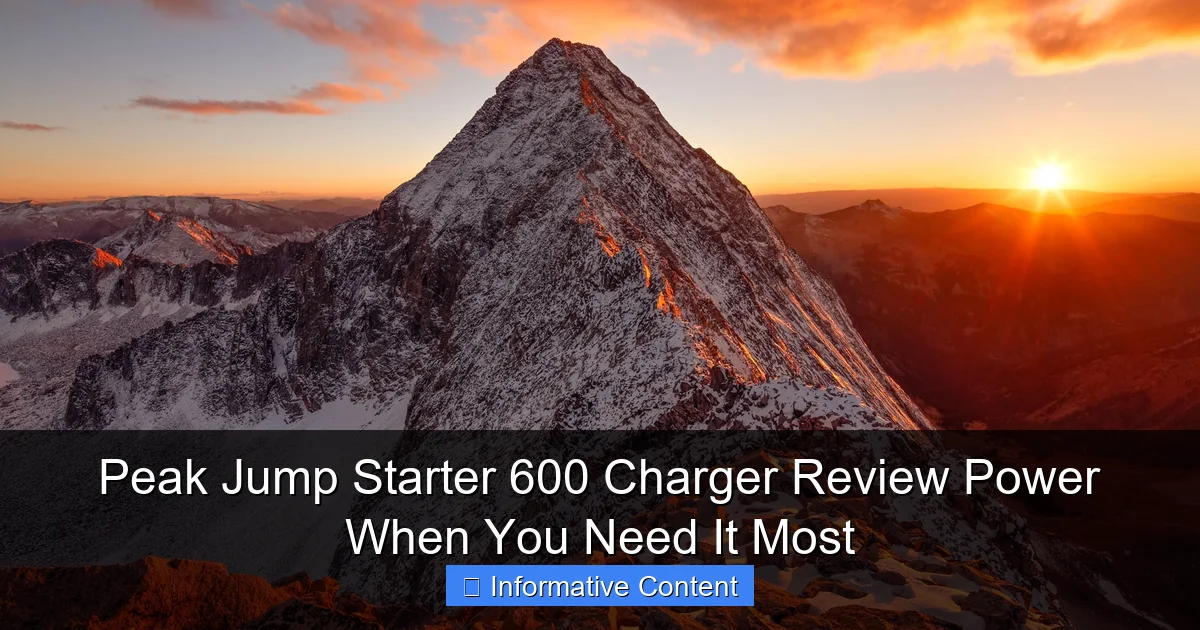 Peak Jump Starter 600 Charger Review Power When You Need It Most