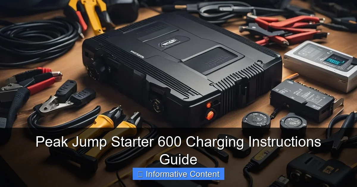 Peak Jump Starter 600 Charging Instructions Guide