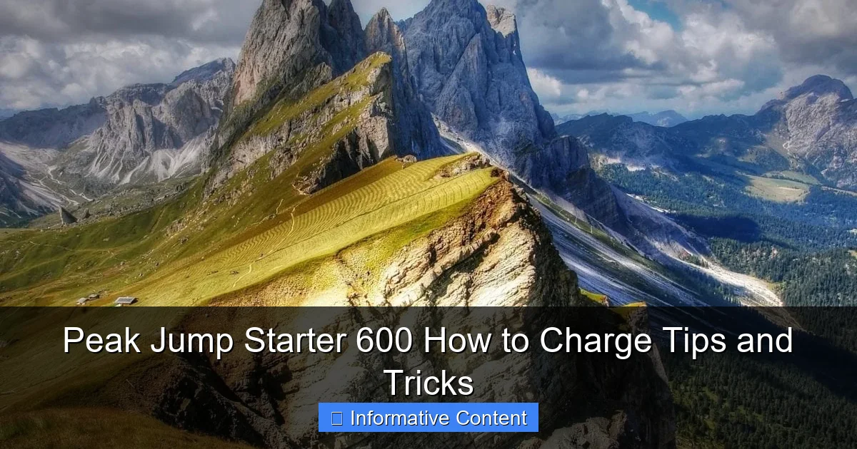 Peak Jump Starter 600 How to Charge Tips and Tricks