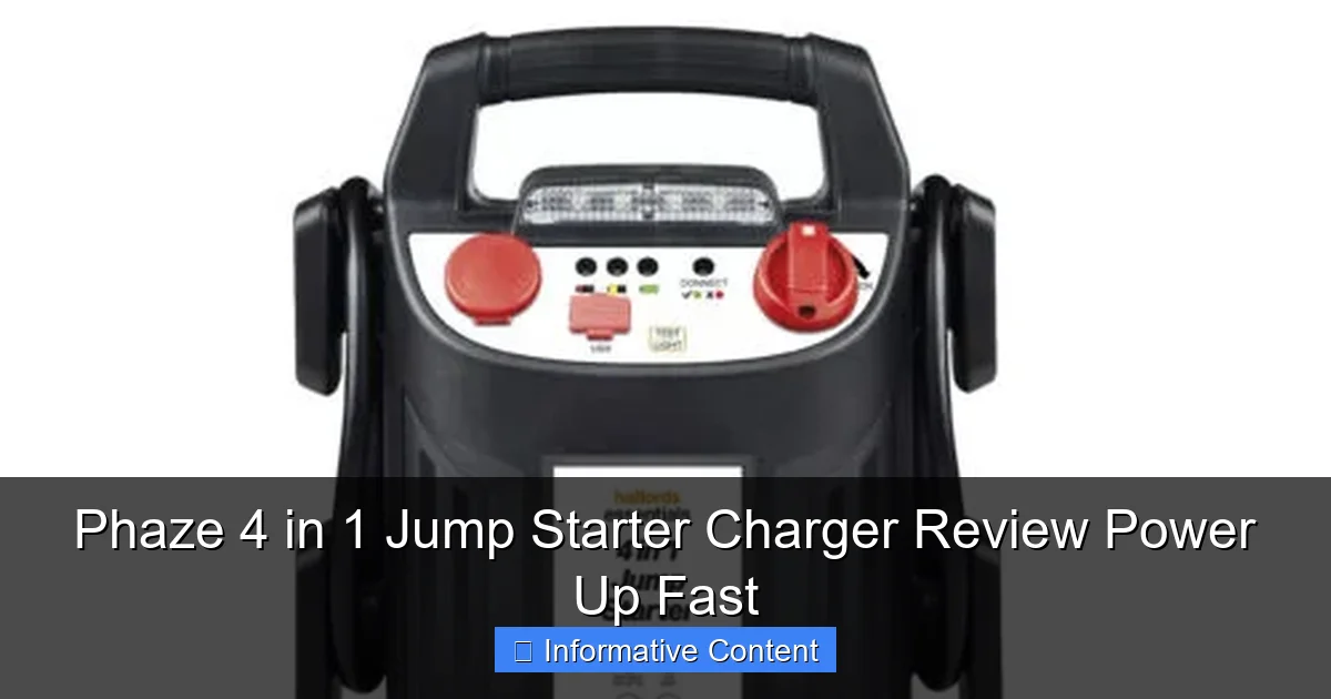 Phaze 4 in 1 Jump Starter Charger Review Power Up Fast