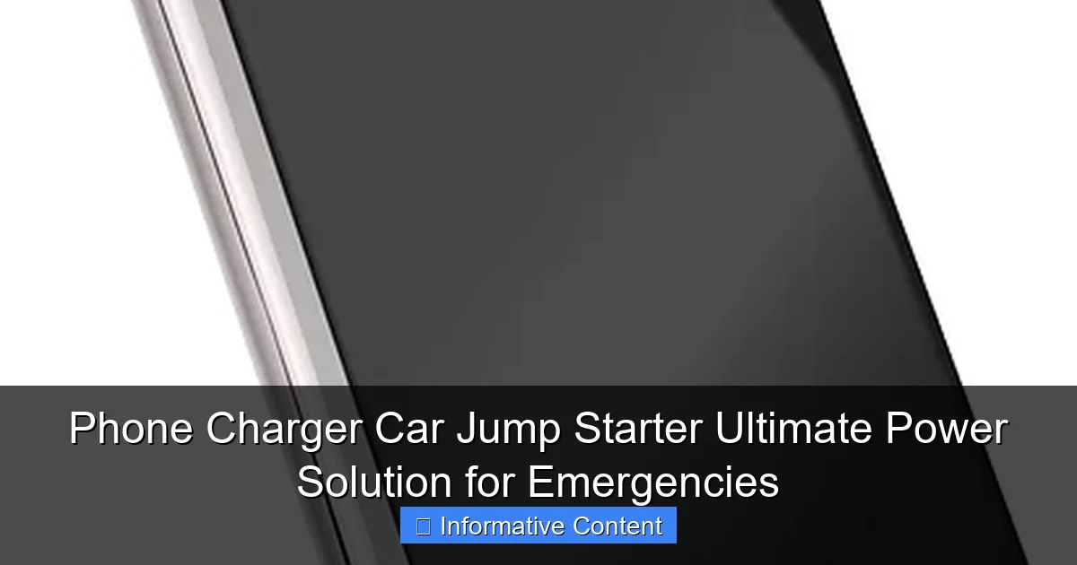 Phone Charger Car Jump Starter Ultimate Power Solution for Emergencies
