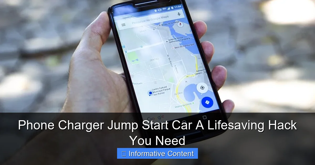 Phone Charger Jump Start Car A Lifesaving Hack You Need