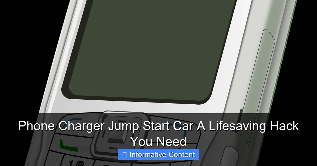 Phone Charger Jump Start Car A Lifesaving Hack You Need