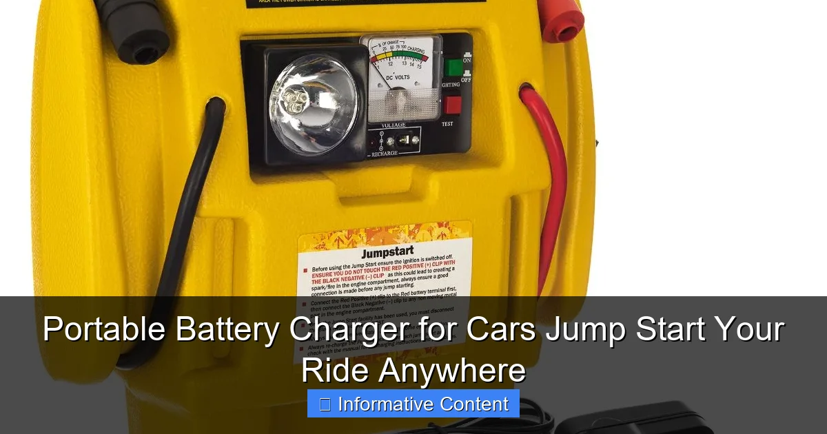 Portable Battery Charger for Cars Jump Start Your Ride Anywhere
