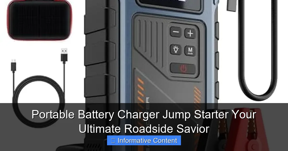 Portable Battery Charger Jump Starter Your Ultimate Roadside Savior