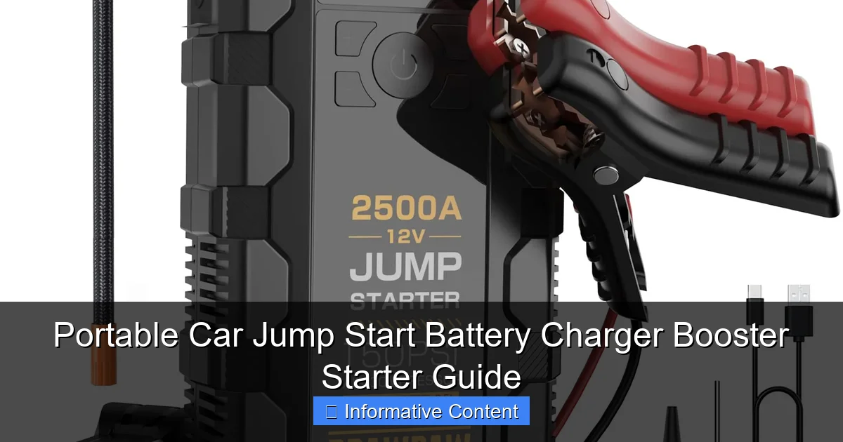 Portable Car Jump Start Battery Charger Booster Starter Guide