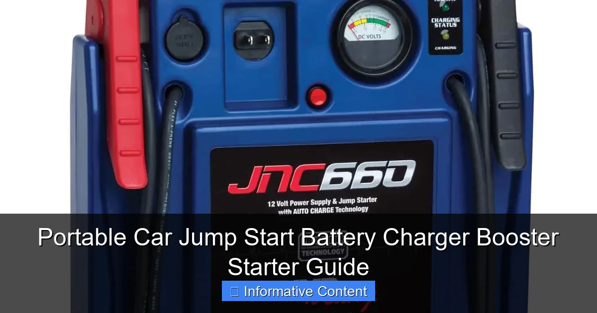 Portable Car Jump Start Battery Charger Booster Starter Guide