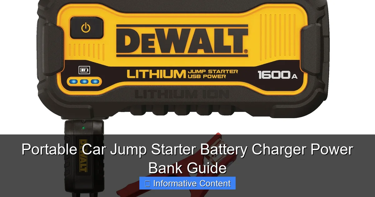Portable Car Jump Starter Battery Charger Power Bank Guide