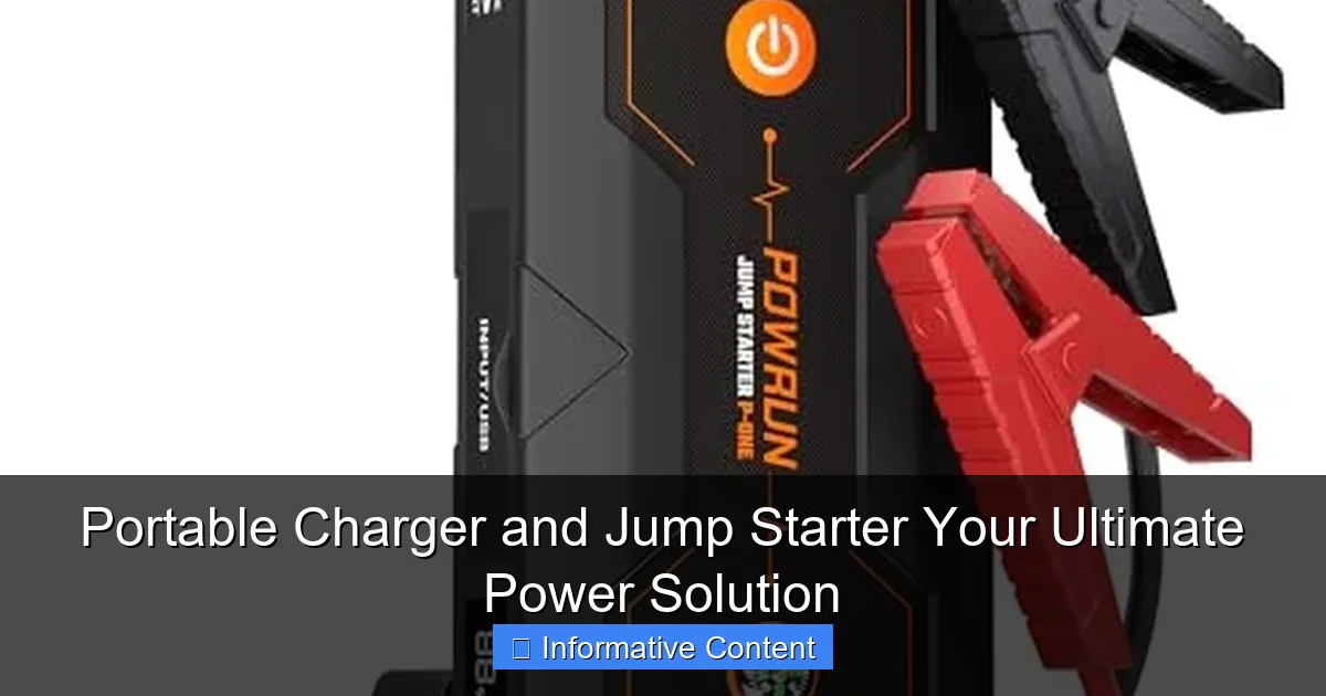 Portable Charger and Jump Starter Your Ultimate Power Solution
