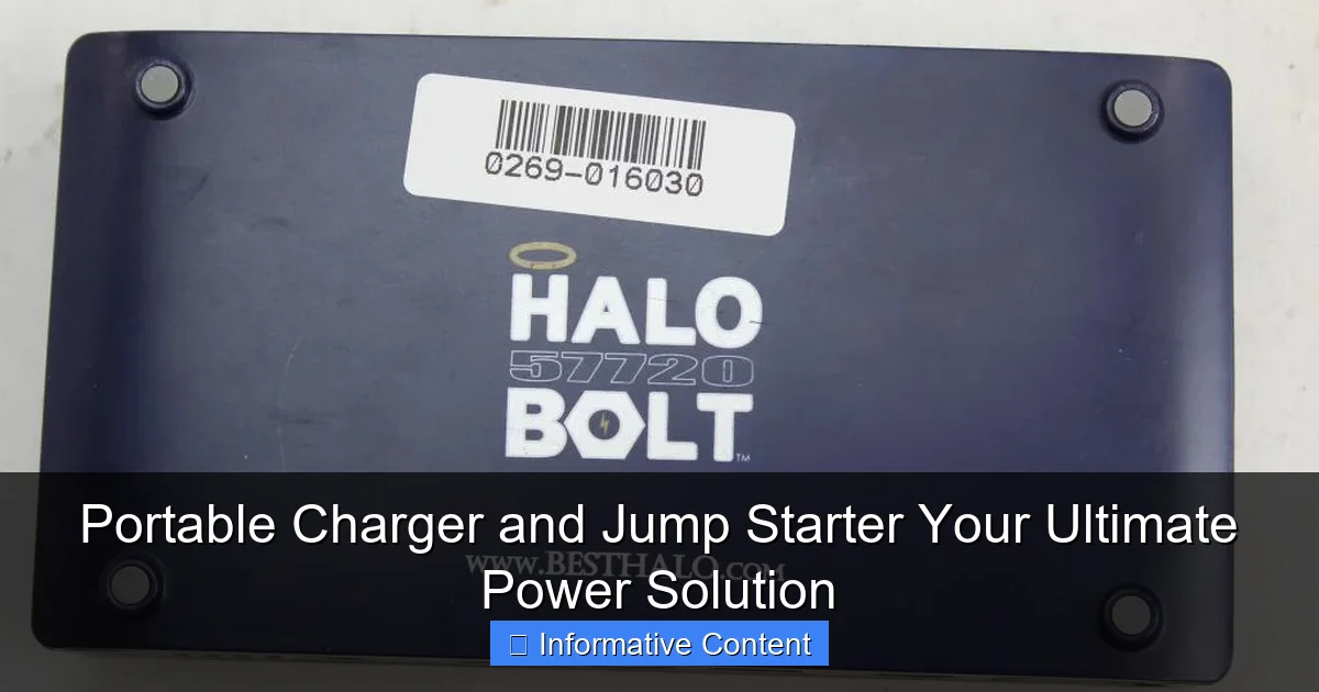 Portable Charger and Jump Starter Your Ultimate Power Solution