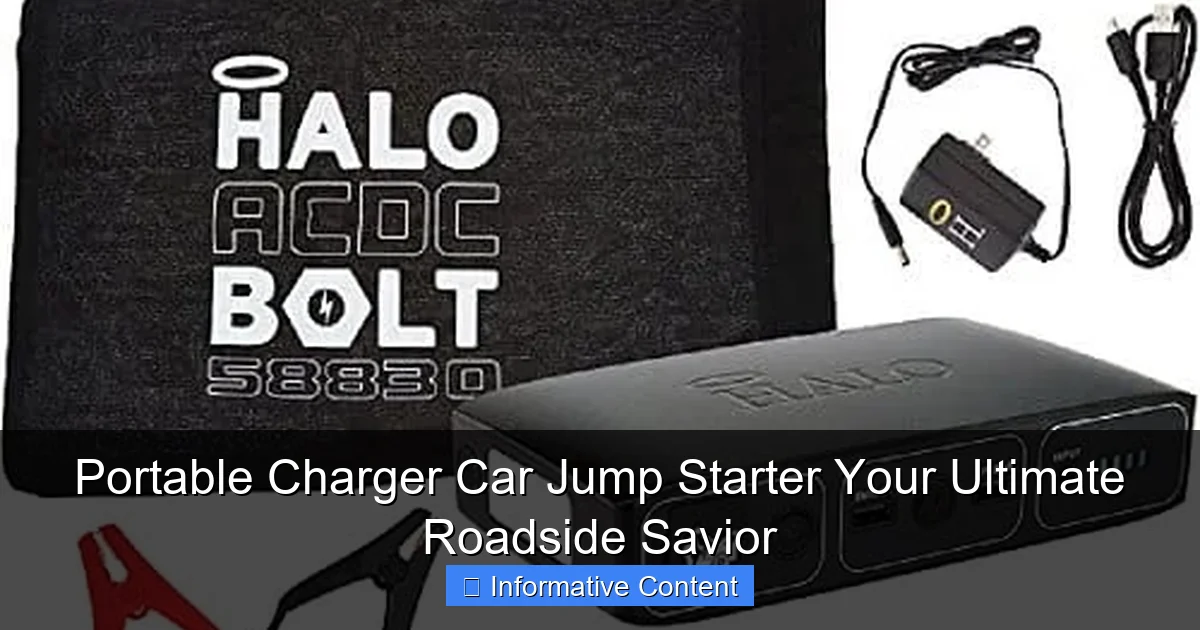 Portable Charger Car Jump Starter Your Ultimate Roadside Savior