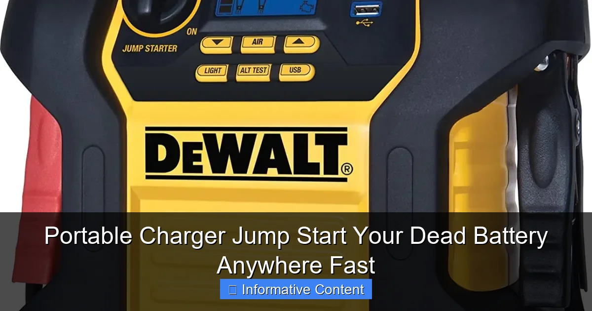 Portable Charger Jump Start Your Dead Battery Anywhere Fast