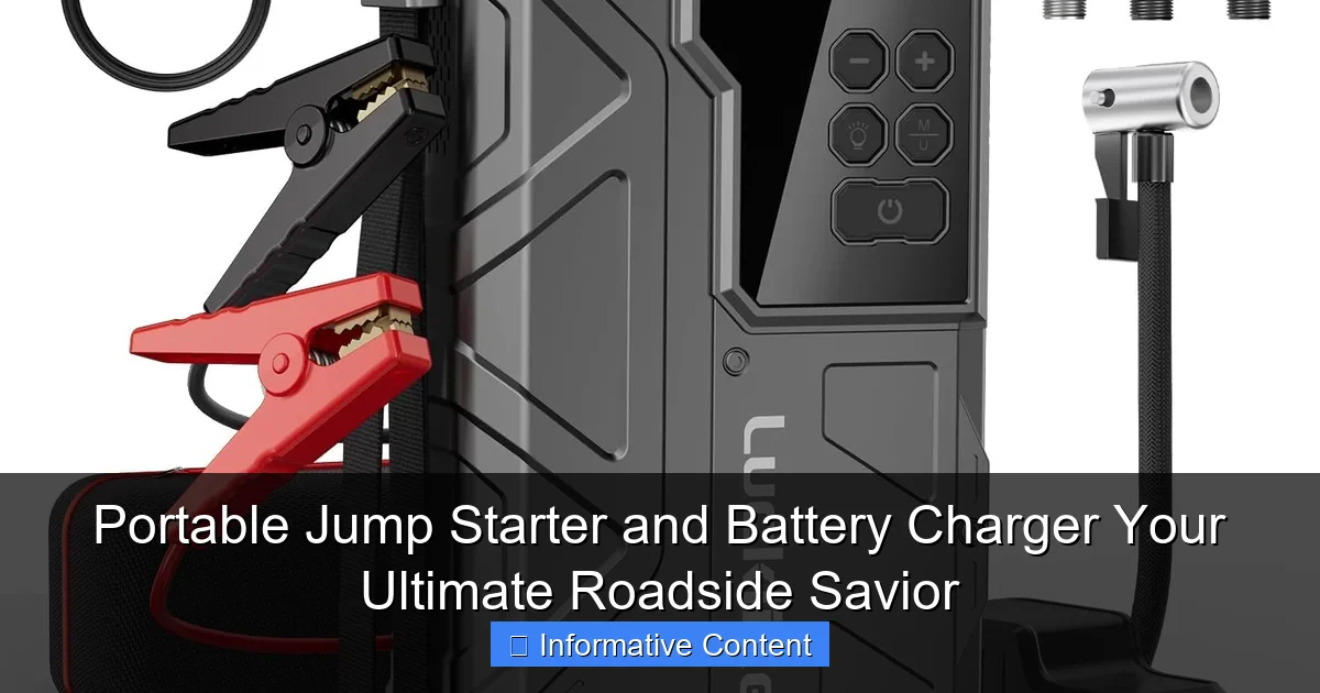 Portable Jump Starter and Battery Charger Your Ultimate Roadside Savior