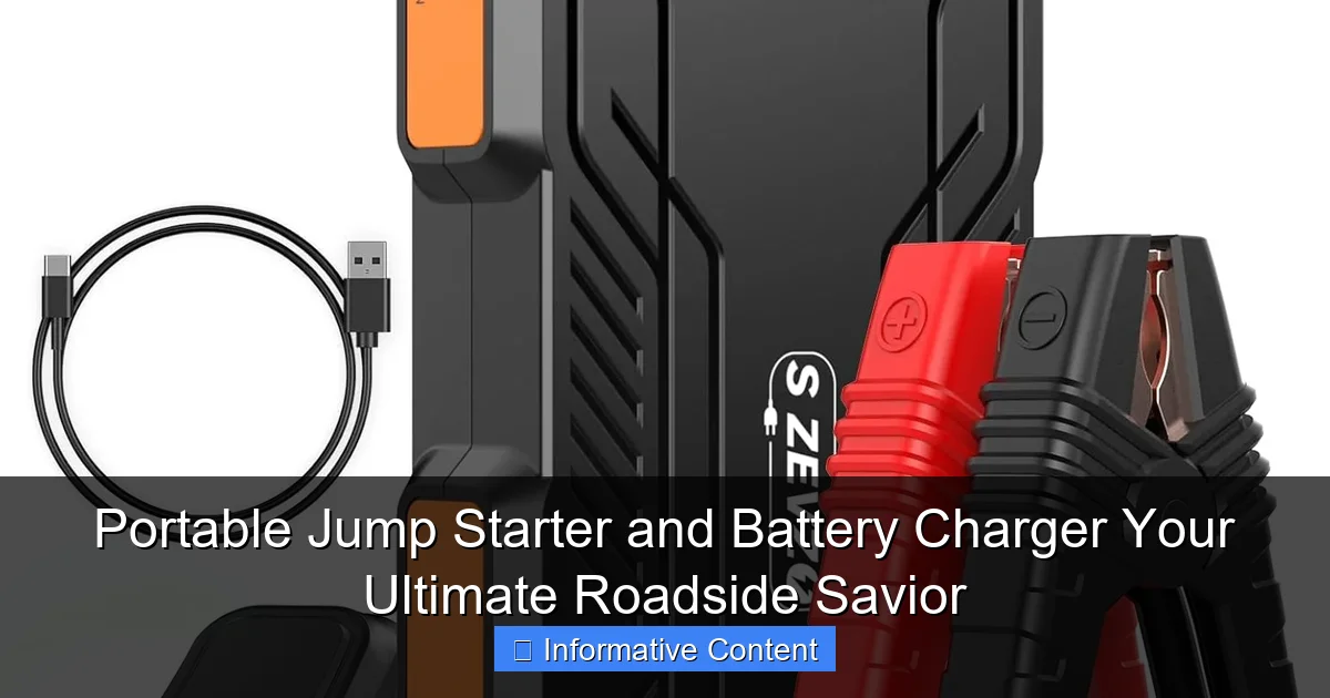Portable Jump Starter and Battery Charger Your Ultimate Roadside Savior