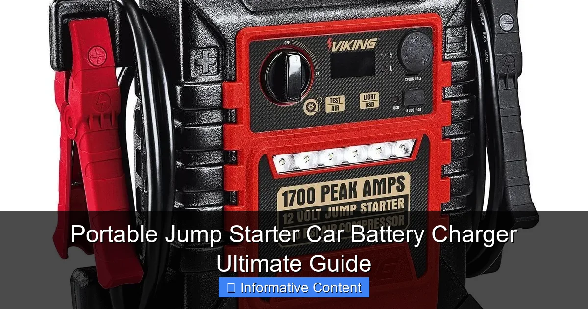 Portable Jump Starter Car Battery Charger Ultimate Guide