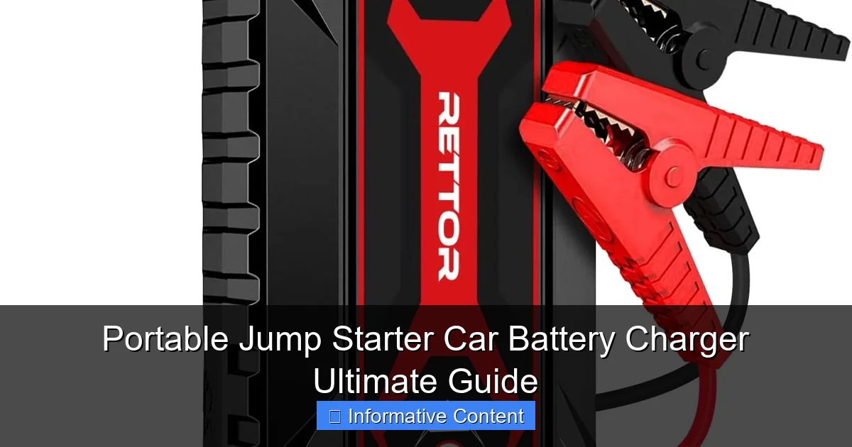 Portable Jump Starter Car Battery Charger Ultimate Guide