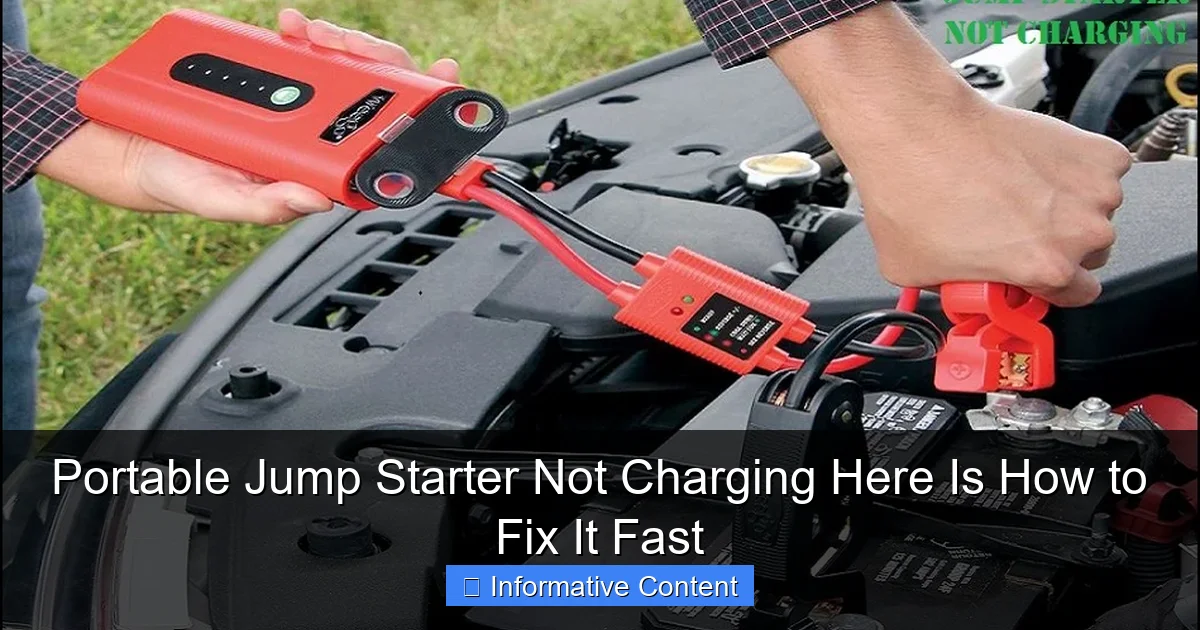 Portable Jump Starter Not Charging Here Is How to Fix It Fast