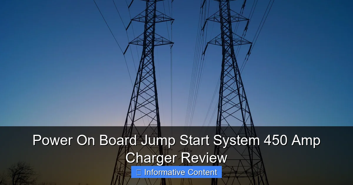Power On Board Jump Start System 450 Amp Charger Review