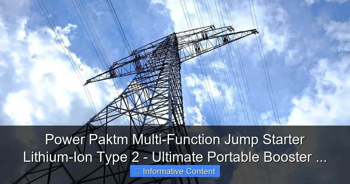 Power Paktm Multi-Function Jump Starter Lithium-Ion Type 2 - Ultimate Portable Booster ...