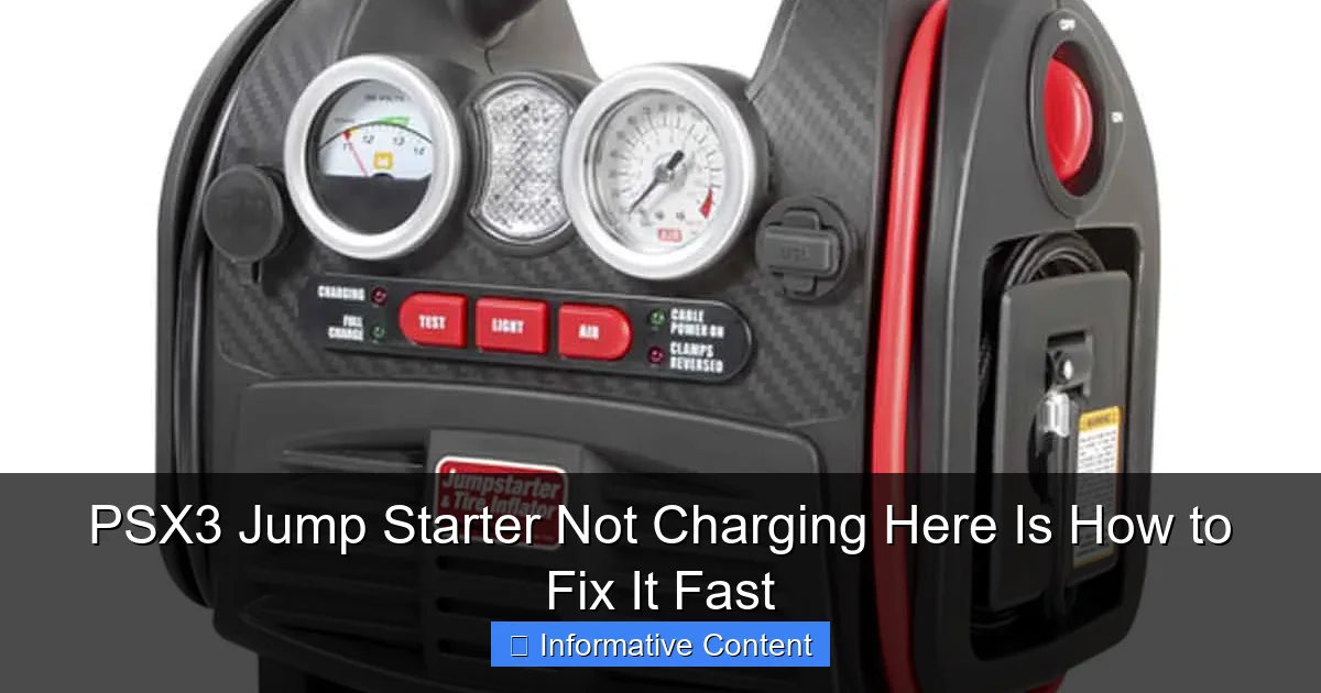 PSX3 Jump Starter Not Charging Here Is How to Fix It Fast