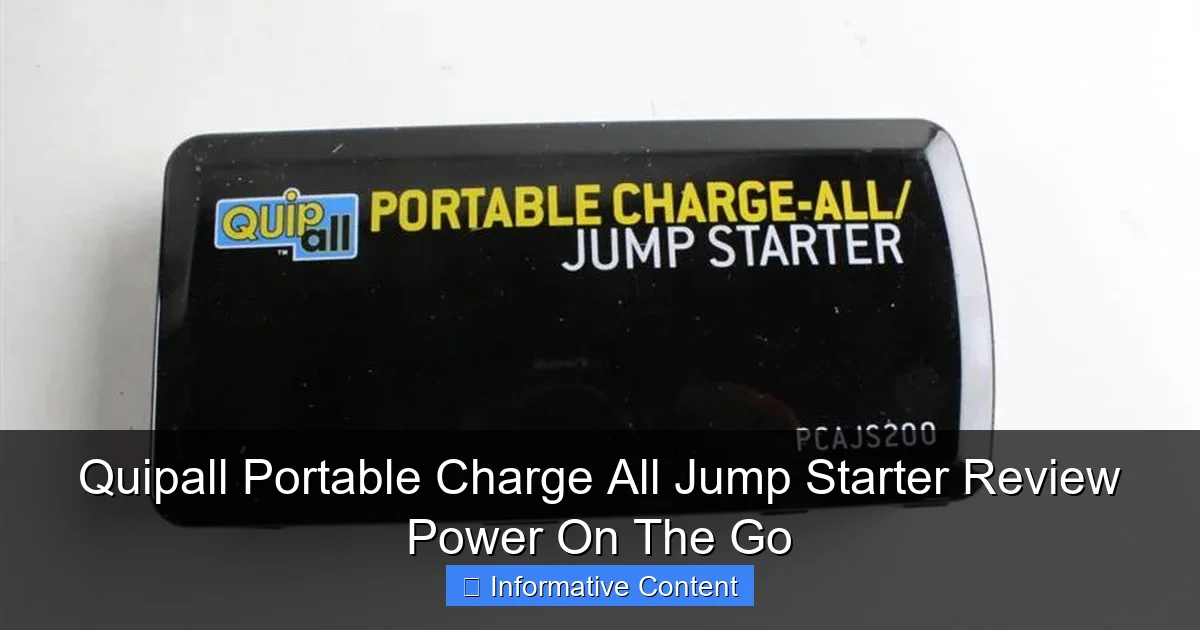 Quipall Portable Charge All Jump Starter Review Power On The Go