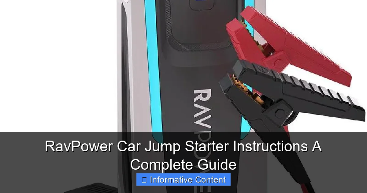 RavPower Car Jump Starter Instructions A Complete Guide