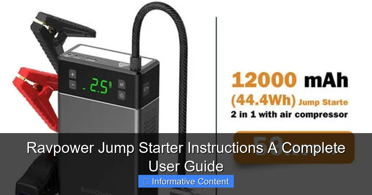 Ravpower Jump Starter Instructions A Complete User Guide