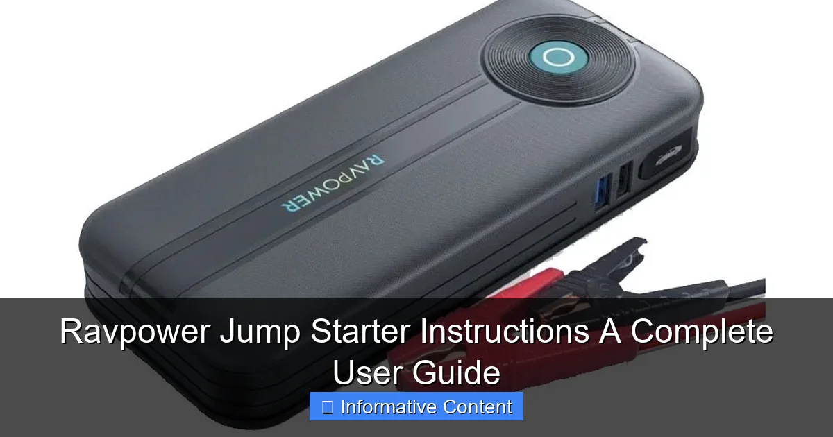 Ravpower Jump Starter Instructions A Complete User Guide