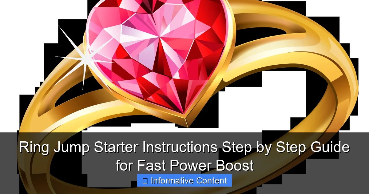 Ring Jump Starter Instructions Step by Step Guide for Fast Power Boost