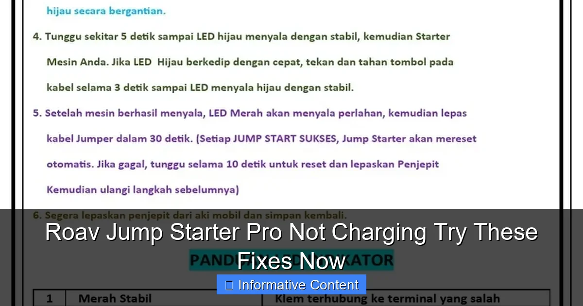 Roav Jump Starter Pro Not Charging Try These Fixes Now
