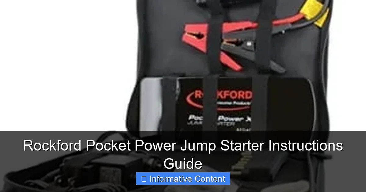 Rockford Pocket Power Jump Starter Instructions Guide