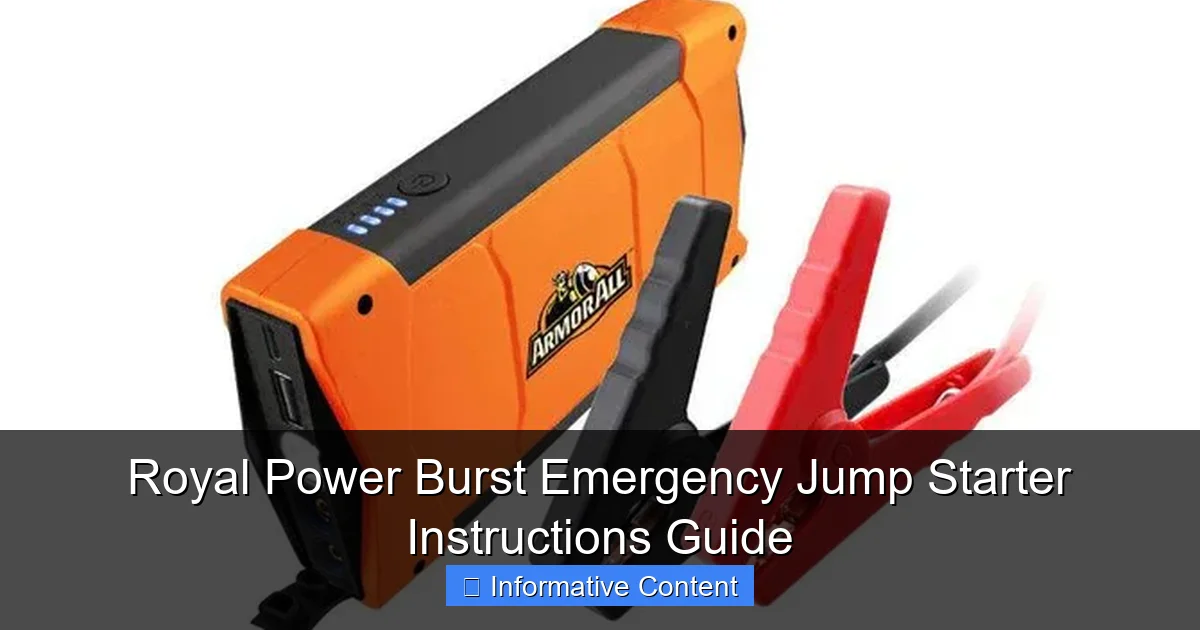 Royal Power Burst Emergency Jump Starter Instructions Guide