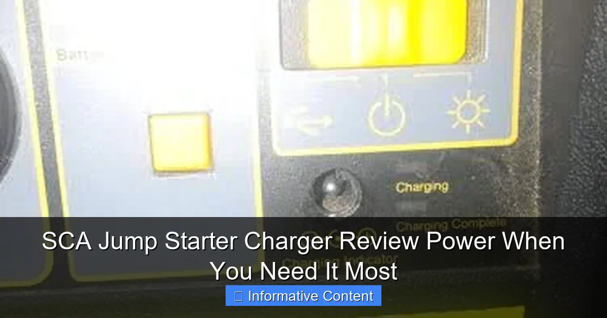SCA Jump Starter Charger Review Power When You Need It Most