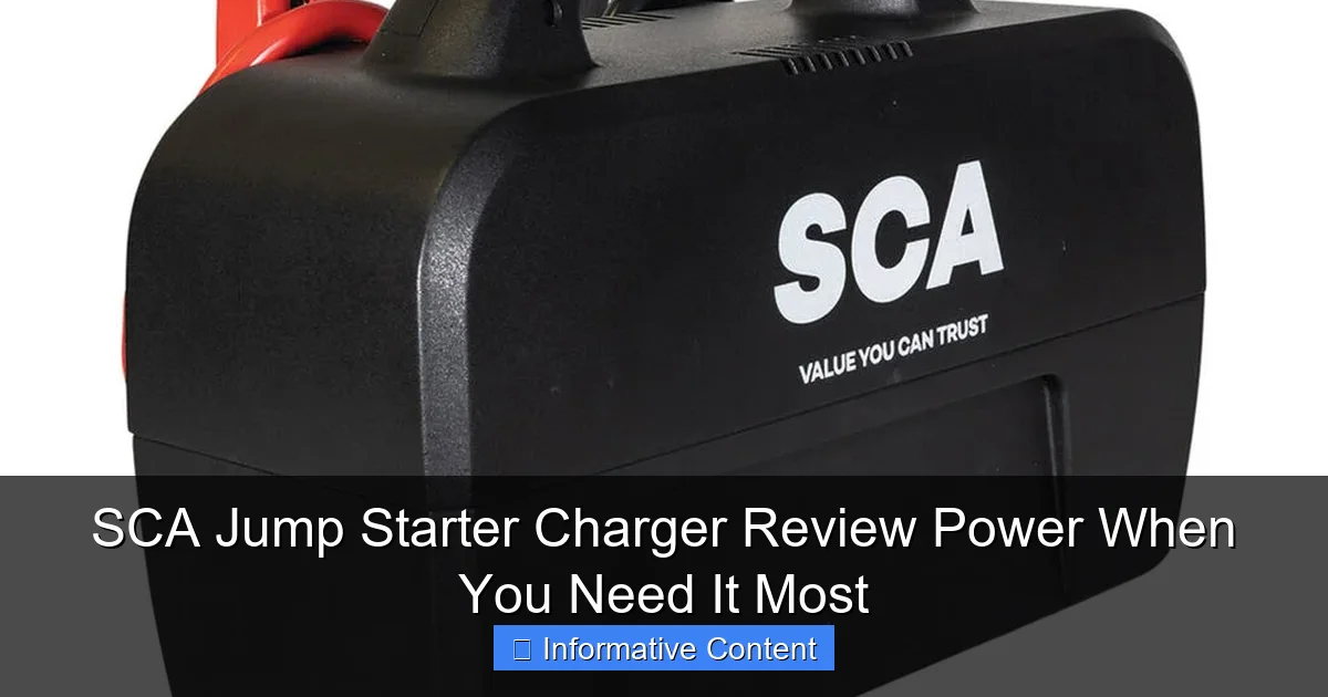 SCA Jump Starter Charger Review Power When You Need It Most