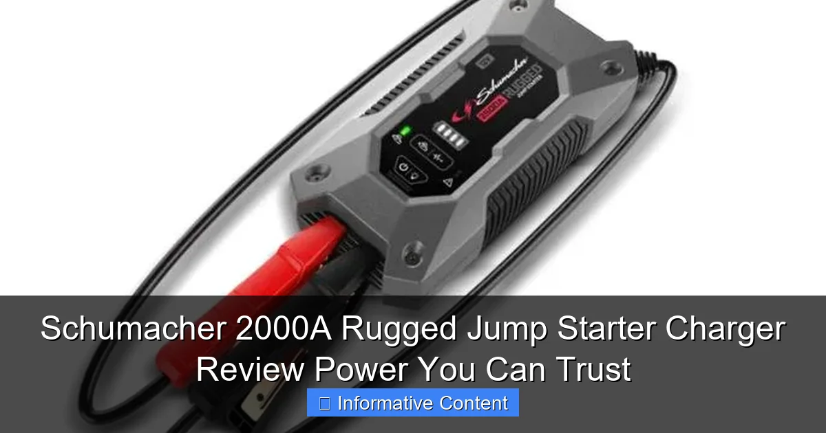 Schumacher 2000A Rugged Jump Starter Charger Review Power You Can Trust