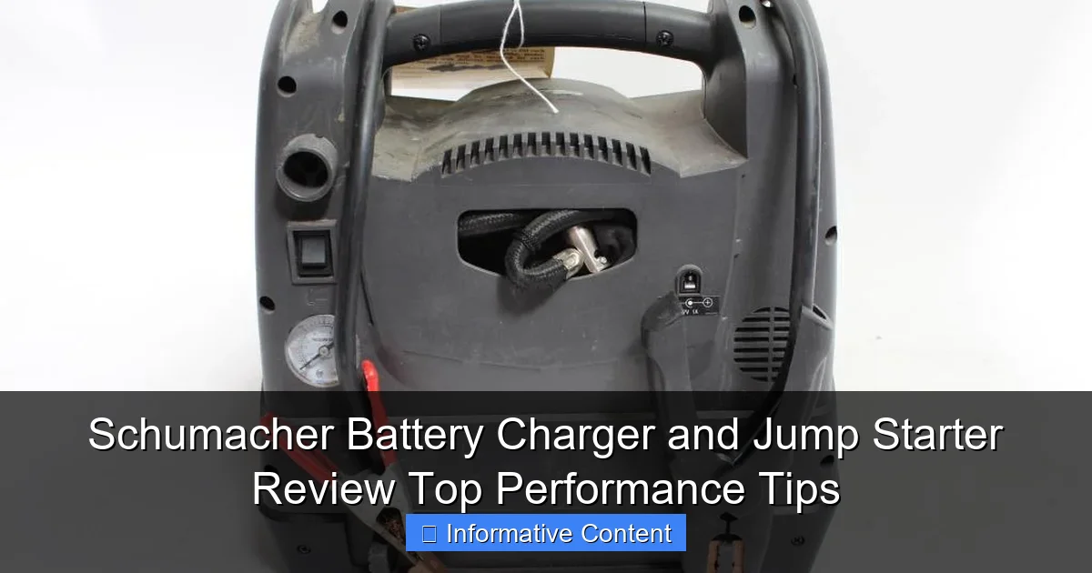 Schumacher Battery Charger and Jump Starter Review Top Performance Tips