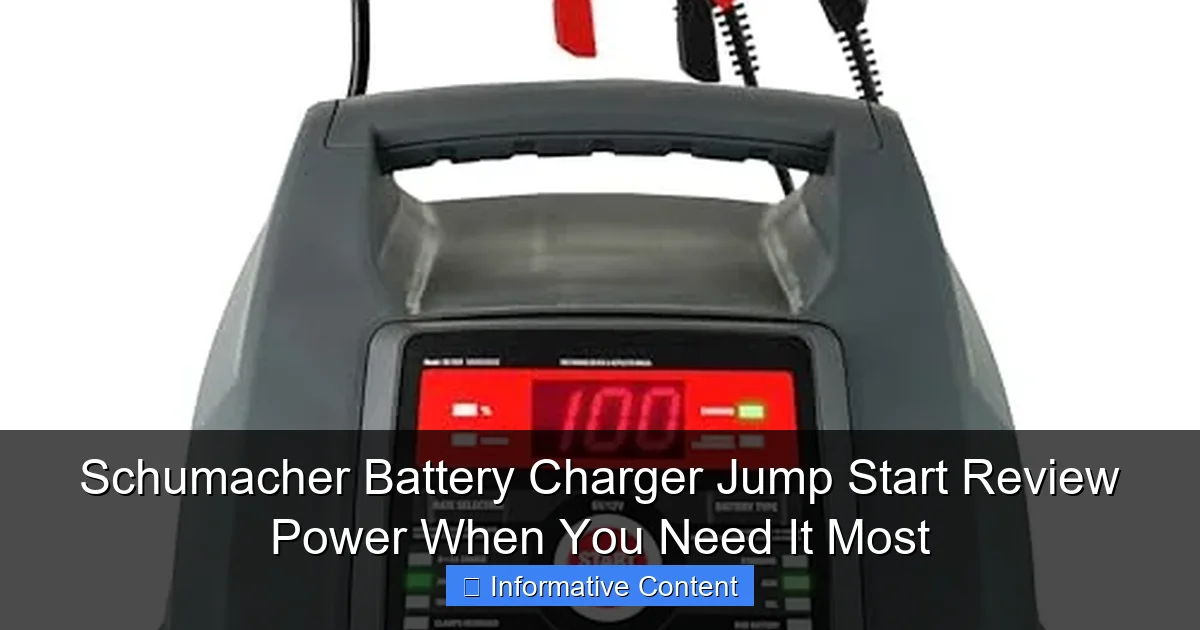 Schumacher Battery Charger Jump Start Review Power When You Need It Most