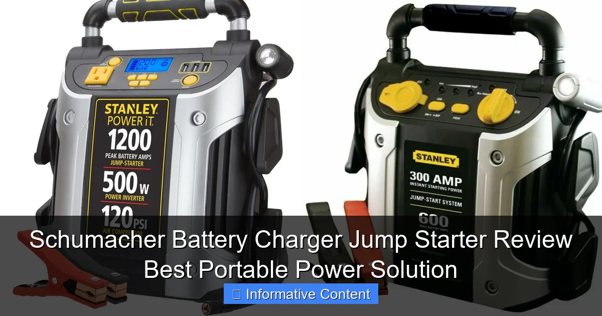 Schumacher Battery Charger Jump Starter Review Best Portable Power Solution