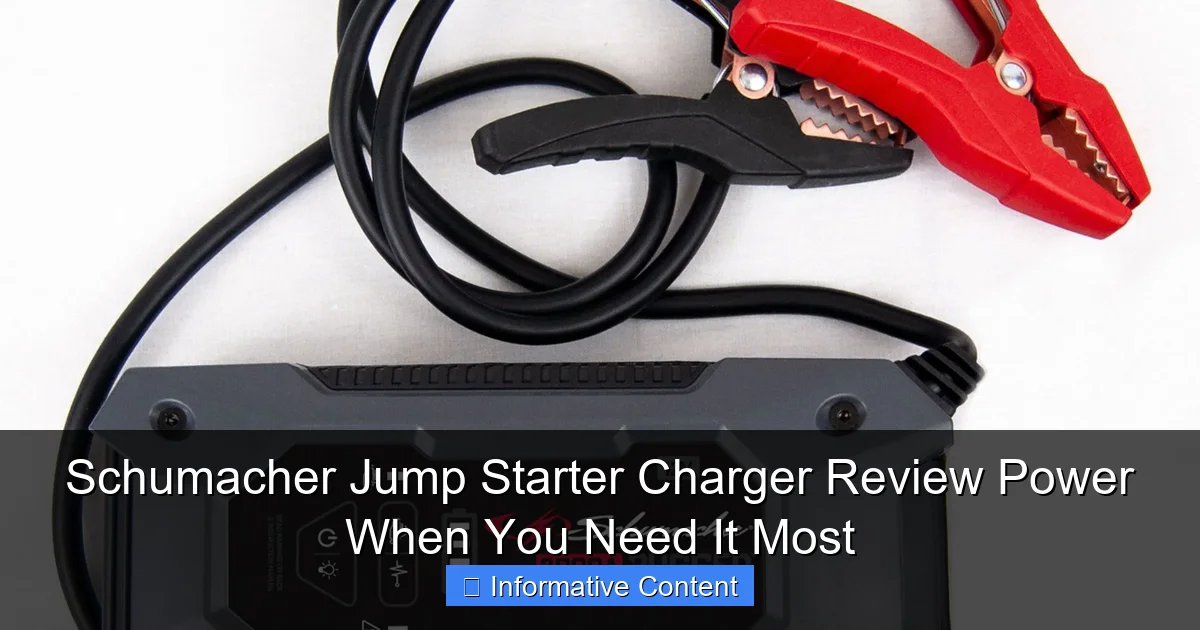 Schumacher Jump Starter Charger Review Power When You Need It Most
