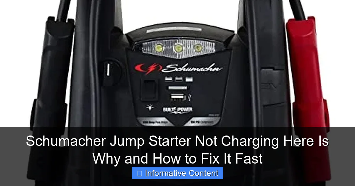 Schumacher Jump Starter Not Charging Here Is Why and How to Fix It Fast