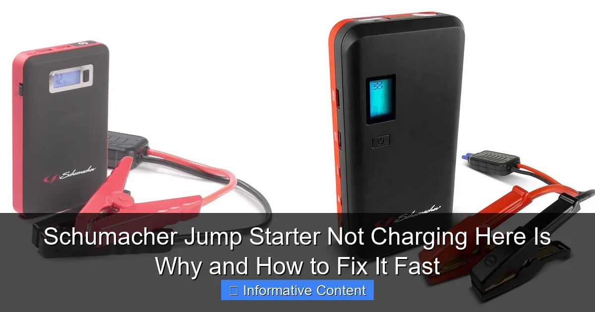 Schumacher Jump Starter Not Charging Here Is Why and How to Fix It Fast
