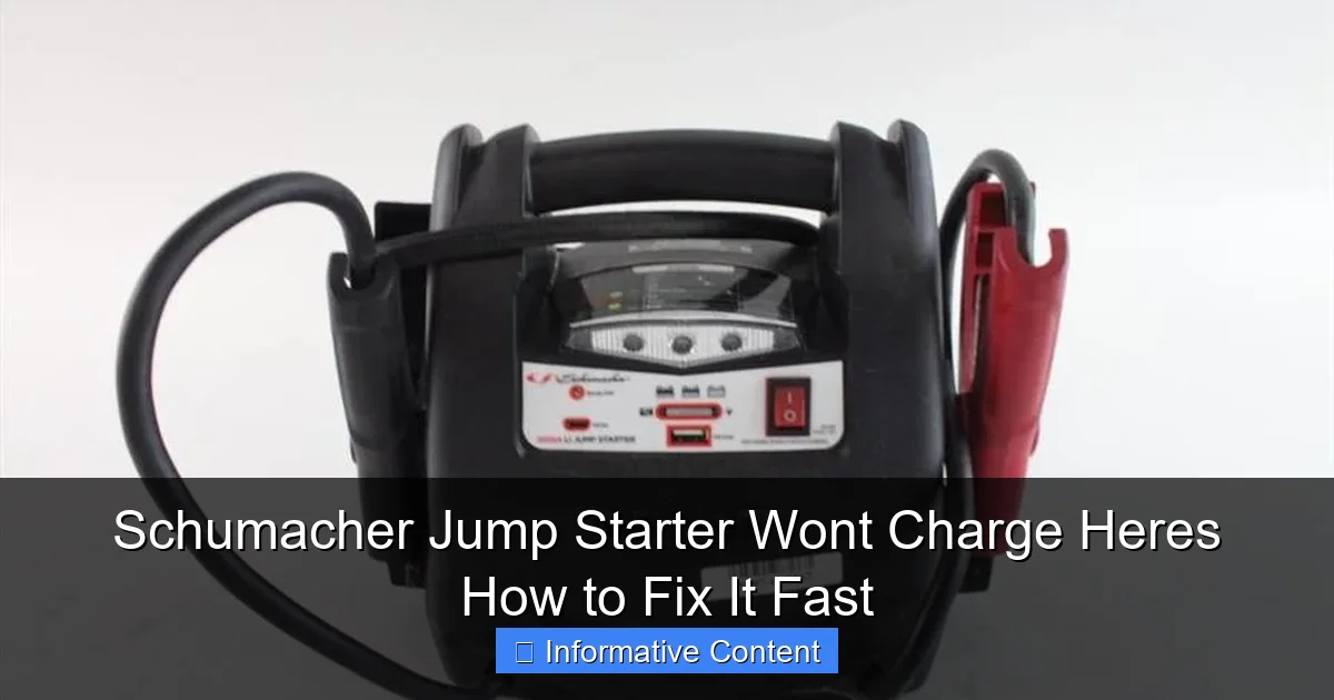 Schumacher Jump Starter Wont Charge Heres How to Fix It Fast