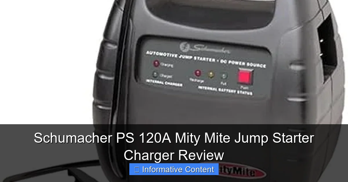 Schumacher PS 120A Mity Mite Jump Starter Charger Review